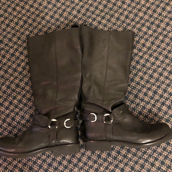 Coach pull on leather upper boots. Size 6. - Picture 1 of 7